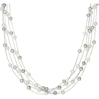 Valero Pearls Cadena plata / blanco perla