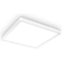 B.K. Licht Lámpara de techo LED, panel de 29 cm, regulable, ultrafina, ideal para salón o pasillo, color blanco