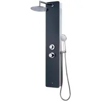 Big Buy Cooking Columna de ducha Rousseau, acero inoxidable y ABS, con hidromasaje