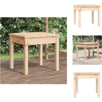 vidaXL Banco de jardín de 50x44x45 cm, fabricado en madera maciza de pino. - Bancos de jardín
