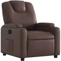 vidaXL Sillón de relax, color marrón, tapizado en cuero sintético