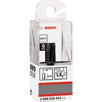 Bosch Fresa PRO para fresado, de doble filo, diámetro 12,7 mm x longitud 19,6 mm, con vástago de 6 mm
