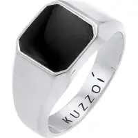KUZZOI Anillo negro / plata
