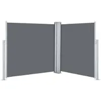 The Living Store : Toldo lateral extensible, color antracita, 100 x 600 cm