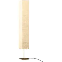The Living Store Lámpara de pie Living Store con estructura de acero, 170 cm, color beige