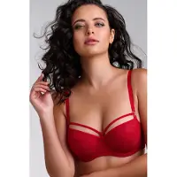 Marlies Dekkers Space Odyssey Red Lace Balcony Bra Talla: 75B | Brasieres Outlet | Mujer | Rojo