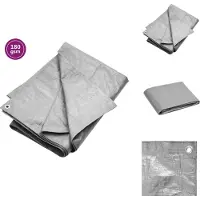 vidaXL Lona de protección, 180 g/m², 4x5 metros, gris, HDPE