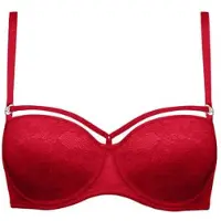 Marlies Dekkers Space Odyssey Red Lace Balcony Bra Talla: 80C | Brasieres Outlet | Mujer | Rojo