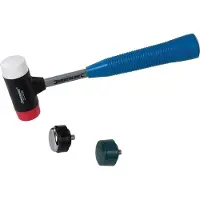 Silverline Martillo universal con cuatro superficies de impacto intercambiables de 37 mm. Martillo perforador