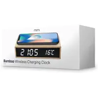 Mikamax Despertador Bamboo Wireless Charger