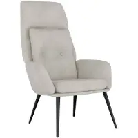 vidaXL Sillón de relax, color gris claro, apariencia de ante