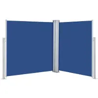 vidaXL Toldo lateral extensible, color azul, 140 x 600 cm