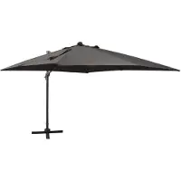 vidaXL Parasol para jardín con iluminación LED, 300 cm, color antracita