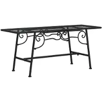 vidaXL Banco Baumbank, 110 cm, color negro, acero