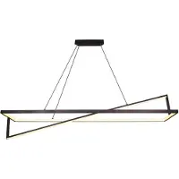 V-TAC Lámpara colgante LED VT-7756 con 2 rectángulos, 45 W, color metalizado, dimensiones 114 x 22 x 150 cm, 3000 K, regulable, compatible con Triac – 6906