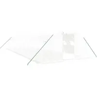 vidaXL Invernadero con estructura de acero, color blanco, 48 m², dimensiones 12x4x2 metros