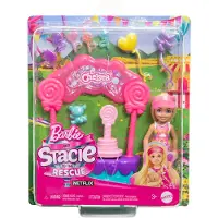 Barbie Stacie Al Rescate Con La Muñeca Del Set De Juego De La Tienda De Dulces De Chelsea