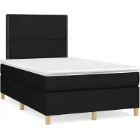 vidaXL Cama con somier y colchón, color , 120x200 cm, tapizada en tela