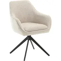 LivingFurn - Silla para comedor Thomas Toffee - Beige - Tela - Juego de 2 unidades