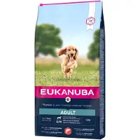 Eukanuba Adult para perros de tamaño pequeño/mediano, sabor a salmón y cebada - alimento seco - 12 kg