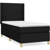 vidaXL Cama con somier y colchón de la marca , color , dimensiones 100x200 cm, tapizada en tela