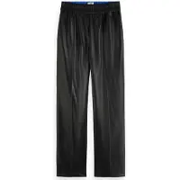 Scotch & Soda Estelle - Faux Leather Jogger Night Talla: XL | Pantalones de Cuero Outlet | Mujer | Negro