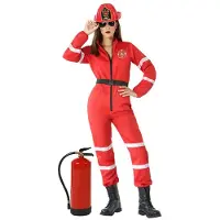 Atosa Disfraz De Mujer Firefighter