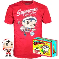 Funko POP! Y Camiseta De Manga Corta Exclusiva Y Flocada Dc Comics Superman