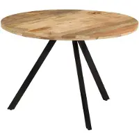 vidaXL Mesa de comedor, 110x75 cm, madera maciza de mango