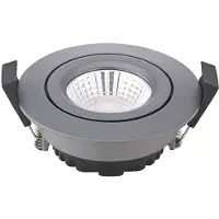 Sigor Foco empotrable LED para techo Diled, Ø 8,5 cm, 6 W, 3.000 K, antracita