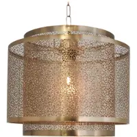 By Rydens Lámpara colgante Hermine, con acabado en latón dorado, 1xE27x60W, de metal, dimensiones: 148x35x35 cm, IP20, de Rydens