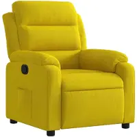 vidaXL Sillón reclinable Relax, color amarillo, tapizado en terciopelo