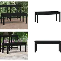 vidaXL Banco de jardín , 109x44x45 cm, madera maciza de pino - Banco de jardín - Bancos de jardín - Banco de exterior