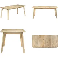vidaXL Mesa de comedor 180x90x76 cm, tablero de madera maciza - Mesa de comedor - Mesas de comedor - Mesa para comedor - Mesas para comedor