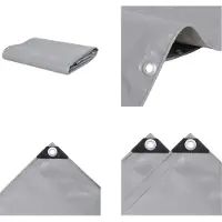 vidaXL Lona de protección, 650 g/m², 4x6 metros, gris - Lona - Cubierta - Lona de protección - Lonas de protección
