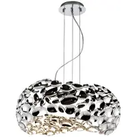 Schuller Valencia Lámpara colgante Narisa, Ø 46 cm, cromada