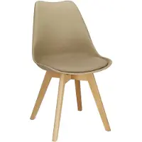 Springos Silla de cocina, silla para comedor con patas de madera