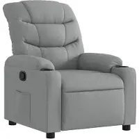 vidaXL Sillón reclinable Relax, color gris claro, tapizado en tela