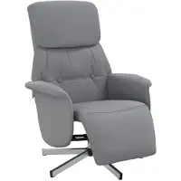 vidaXL Sillón reclinable Relax de , color gris claro, tapizado en tela