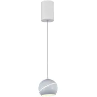 V-TAC VT-7797: Lámpara colgante LED de 8,5 W, forma de campana, metal blanco, encendido por sensor táctil, diámetro de 12 cm, altura ajustable, 3000 K – 8002