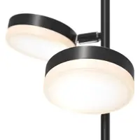Maytoni Lámpara de pie LED Fad, con dos bombillas de 12W, regulable, color negro mate, luz blanco cálido