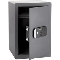 Yale YSEM/520/EG1, Caja fuerte de pie, color negro, con cerradura numérica, capacidad de 49,8 litros, fabricada en acero, para instalación en el suelo o en la pared