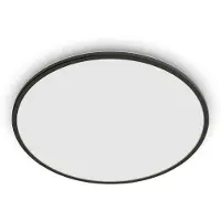 Philips Lámpara de techo Superslim de 15W, color negro, fabricada en metal y plástico, con protección IP54, ideal para terrazas y jardines, clase II, diseño moderno