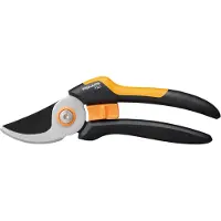 Fiskars Tijeras de podar de bypass, modelo "P321 SingleStep", color negro/naranja