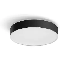 Philips Lámpara de techo Philips White Ambiance, color negro mate, 2400 lúmenes, incluye mando a distancia