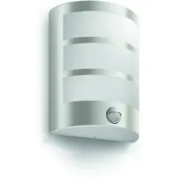 Philips myGarden Lámpara de pared Python, 5,5 W, Lámpara exterior para pared, Acero inoxidable, Metal, IP44, Adecuada para terraza, jardín, Clase II