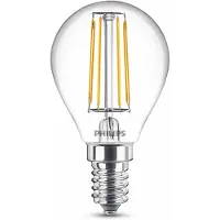 Philips Bombilla "Čirá" tipo vela, con diseño tradicional, 40 W, casquillo P45 E14, 4,3 W, 40 W, casquillo E14, 470 lúmenes, 15000 horas, luz blanca cálida