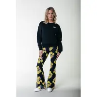 Colourful Rebel Big Flower Mesh Extra Flare Pants Bright Yellow Talla: XS | Pantalones Outlet | Mujer | Amarillo