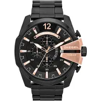Diesel Reloj analógico 'Mega Chief' altrosa / negro