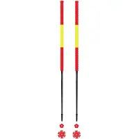 Les batons d'Alain - Bastones esquí - Espagne - Talla 135 cm - Rojo